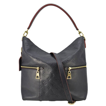 LOUIS VUITTON Melie Monogram Empreinte Leather Hobo Shoulder Bag Navy Blue