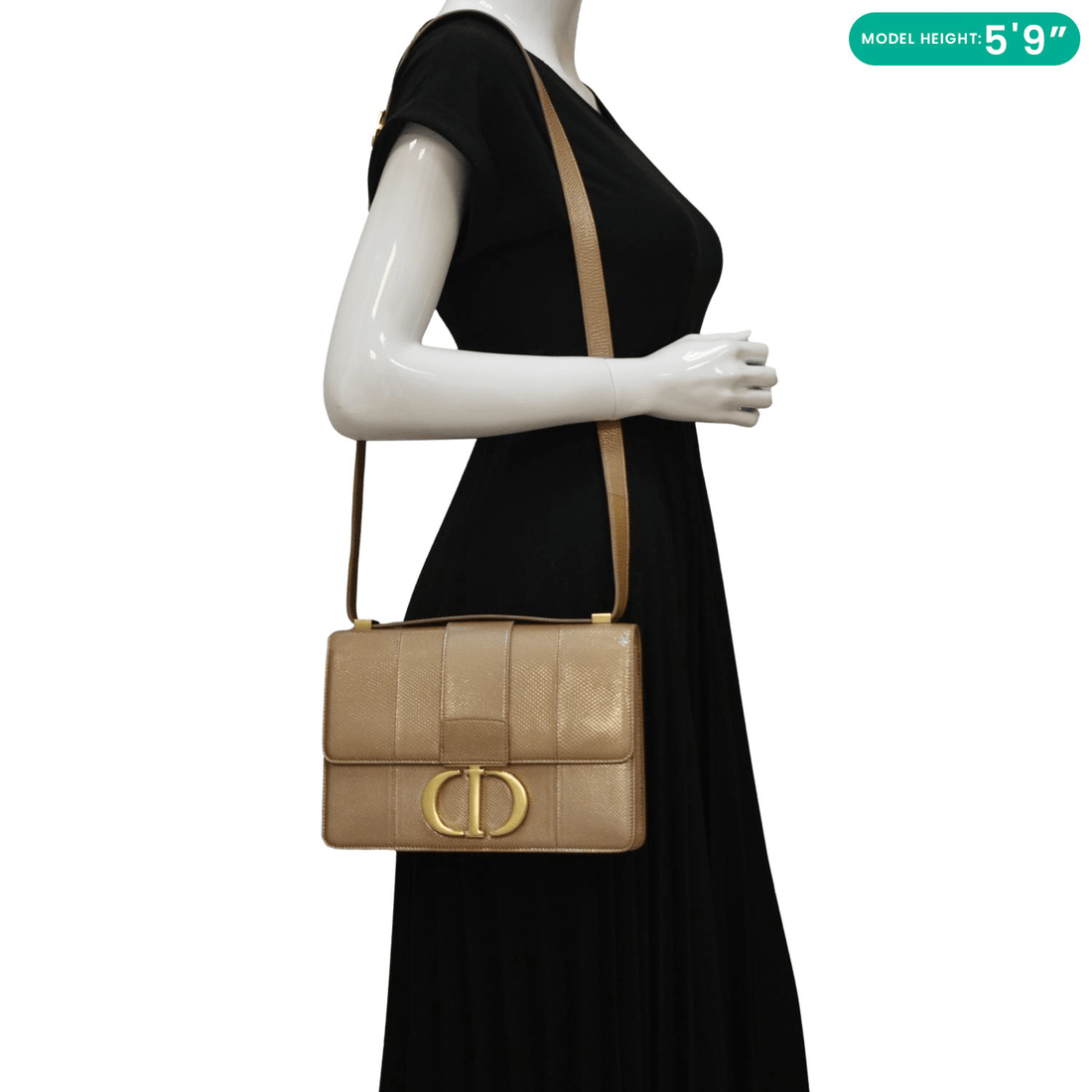 CHRISTIAN DIOR 30 Montaigne Flap Leather Crossbody Bag Brown