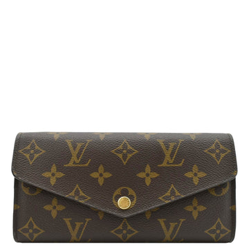 LOUIS VUITTON Sarah Monogram Canvas Wallet Brown