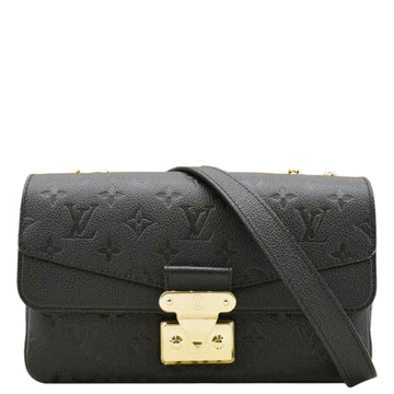 LOUIS VUITTON Marceau  Monogram Empreinte Leather Shoulder Bag Black