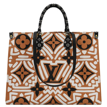 LOUIS VUITTON Onthego GM Crafty Monogram Giant Canvas Shoulder Bag Orange