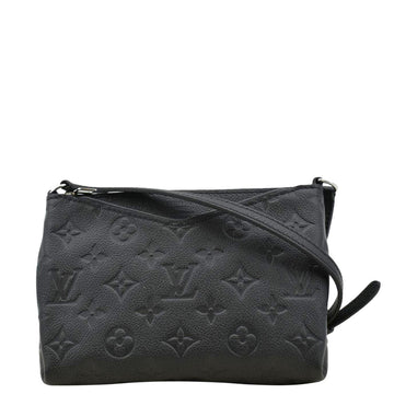 LOUIS VUITTON Pallas Monogram Empreinte Clutch Crossbody Bag Black