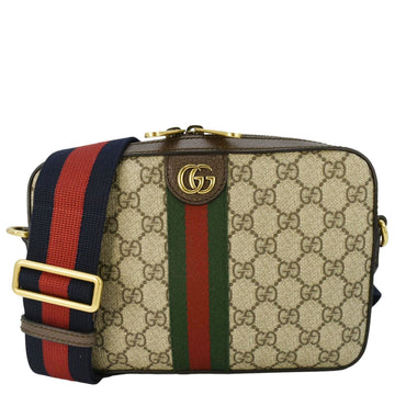 GUCCI Ophidia Small GG Supreme Canvas Crossbody Bag Beige 699439