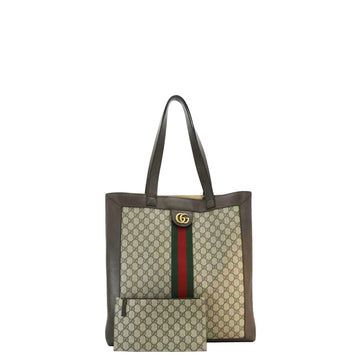 GUCCI Ophidia Soft Large GG Supreme Web Canvas Tote Bag Beige 519335