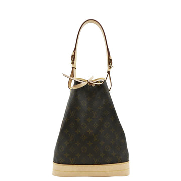 LOUIS VUITTON  Large Noe Monogram Canvas Shoulder Bag Brown