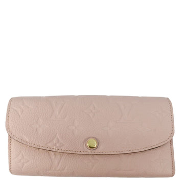 LOUIS VUITTON Sarah Monogram Empreinte Leather Wallet Pink