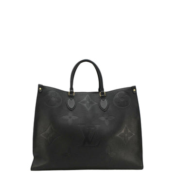 LOUIS VUITTON Onthego GM Monogram Empreinte Leather Tote Bag Black
