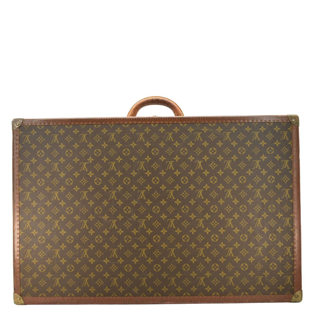 LOUIS VUITTON Bisten  Monogram Canvas Travel Trunk Suitcase Bag Brown