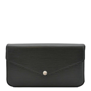 LOUIS VUITTON Felicie Pochette Epi Leather Crossbody Bag Black