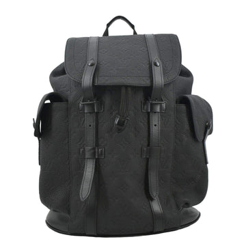 LOUIS VUITTON Christopher PM Monogram Taurillon Leather Backpack Bag Black