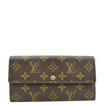 LOUIS VUITTON Sarah  Monogram Canvas Wallet Brown