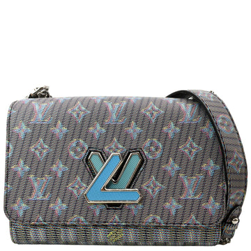 LOUIS VUITTON LV Twist Pop MM  Monogram Shoulder Bag Blue