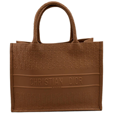 CHRISTIAN DIOR Book Oblique Embossed  Tote Bag Tan