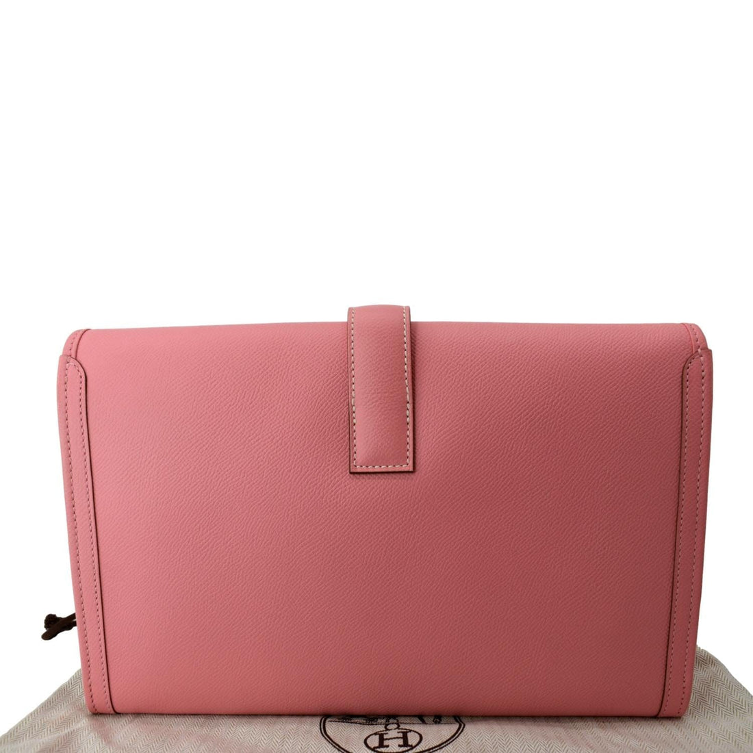 HERMES Jige Elan  Leather Clutch Wallet Pink