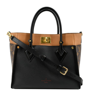 LOUIS VUITTON On My Side MM  Monogram Shoulder Bag Black