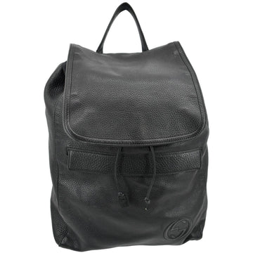 GUCCI GG Pebbled Leather Backpack Grey 322061