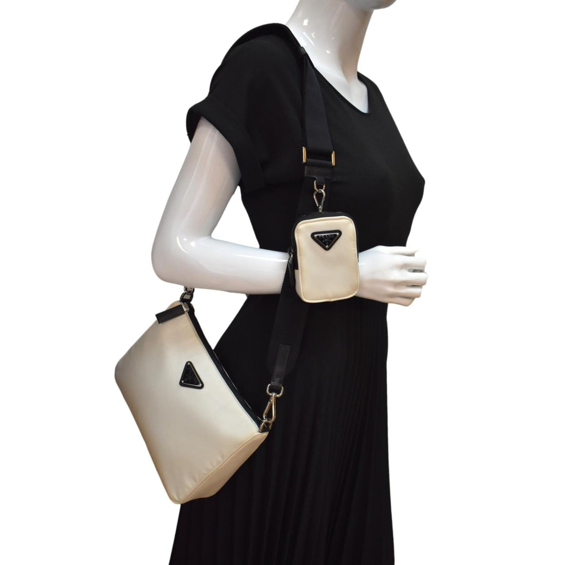 PRADA Re-Nylon Shoulder Bag White