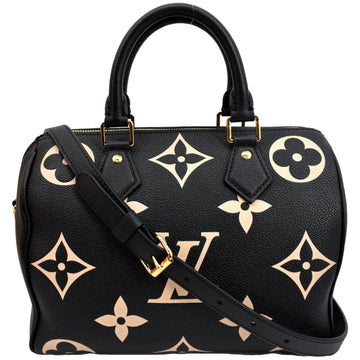 LOUIS VUITTON Speedy 25 Bandouliere Monogram Empreinte Crossbody Bag Bicolor
