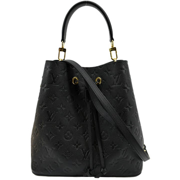LOUIS VUITTON NeoNoe MM Monogram Empreinte Leather Shoulder Bag Black