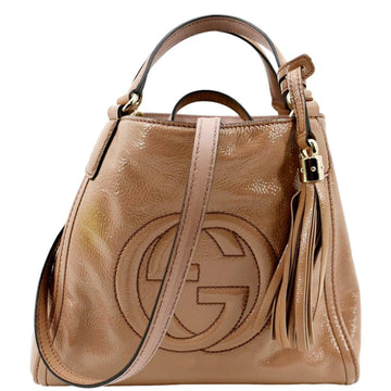 GUCCI Soho Small New 1:1 Rep Leather Shoulder Bag Neutral 336751