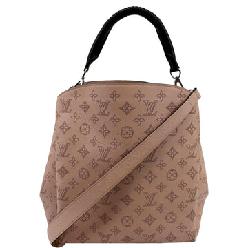LOUIS VUITTON Babylone Mahina  Leather Satchel Bag Pink