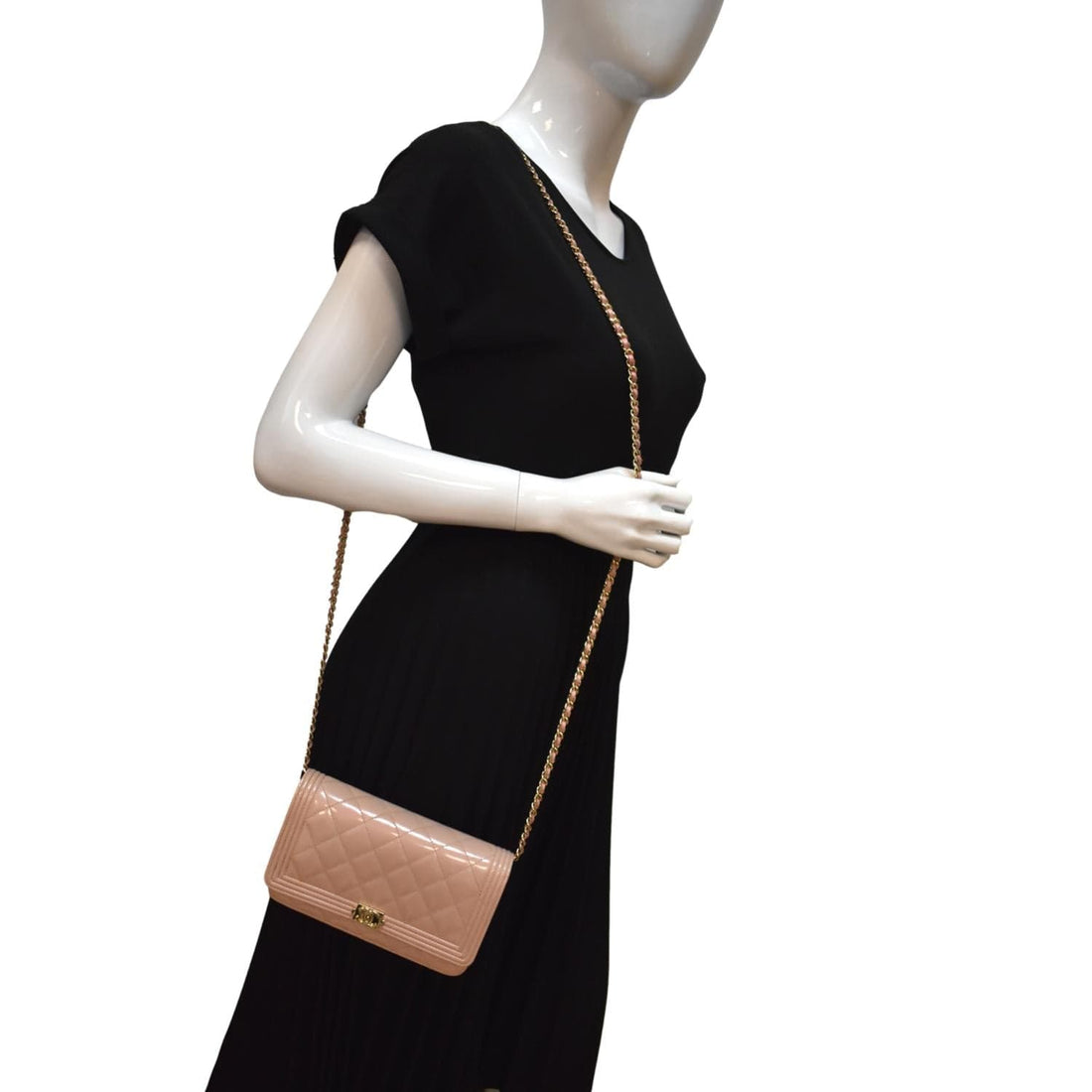 CHANEL Boy Woc Wallet on Chain New 1:1 Rep Leather Shoulder Bag Pink