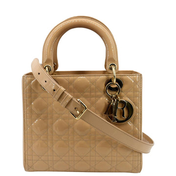 CHRISTIAN DIOR Medium Lady Dior Cannage New 1:1 Rep Leather Shoulder Bag Tan