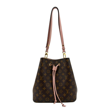 LOUIS VUITTON Neonoe MM Monogram Canvas Shoulder Bag Pink