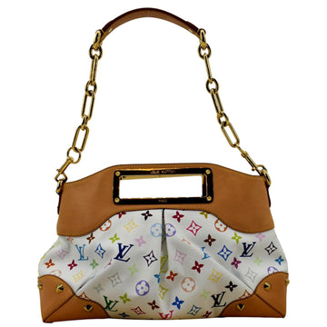 LOUIS VUITTON Judy GM White Monogram Canvas Multicolor