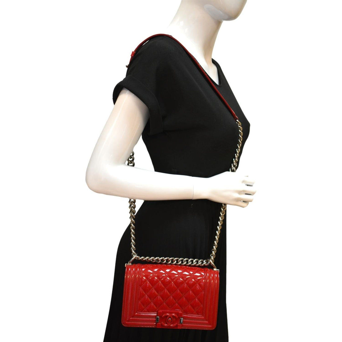 CHANEL Boy Flap Quilted New 1:1 Rep Leather Crossbody Bag Red