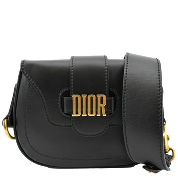 CHRISTIAN DIOR D Fence  Leather Saddle Bag Black - Hot Deals
