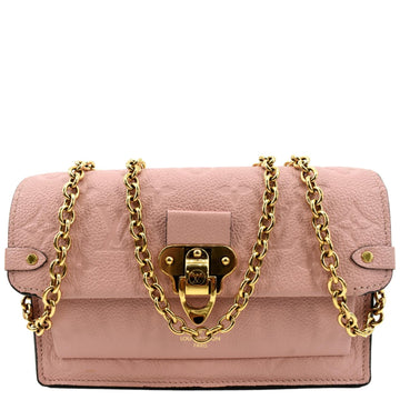 LOUIS VUITTON Vavin Monogram Empreinte Chain Wallet Light Pink