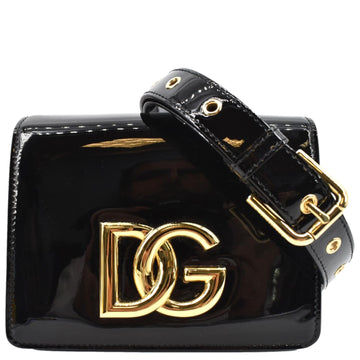 DOLCE & GABBANA Logo New 1:1 Rep Leather Crossbody Bag Black