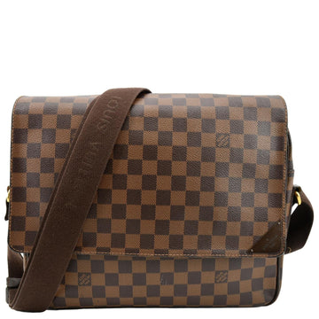 LOUIS VUITTON Shelton MM Damier Canvas Messenger Bag Brown