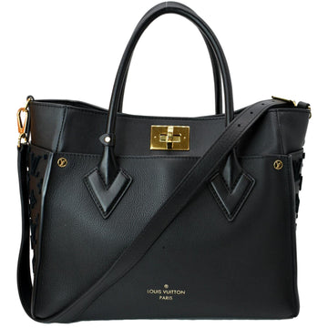 LOUIS VUITTON On My Side MM  Monogram Shoulder Bag Black