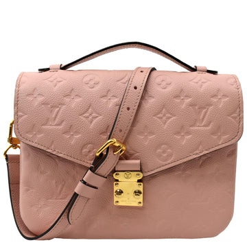 LOUIS VUITTON Metis Pochette Empreinte Leather Crossbody Bag Pink