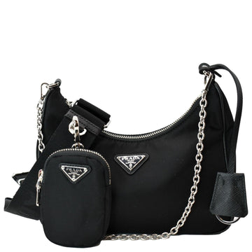 PRADA Re-Edition 2005 Nylon Shoulder Bag Black