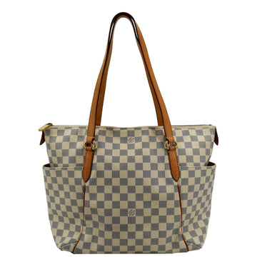 LOUIS VUITTON Totally GM Damier Azur Shoulder Bag White