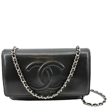CHANEL Timeless WOC New 1:1 Rep Leather Wallet on Chain Shoulder Bag Black
