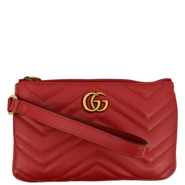 GUCCI GG Marmont  Wristlet Wallet Red 598598