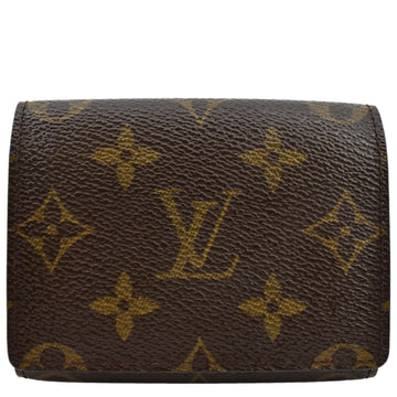 LOUIS VUITTON Monogram Canvas Card Holder Small Wallet Brown