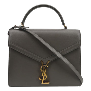 YVES SAINT LAURENT Cassandra Medium  Leather Shoulder Bag Fog