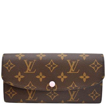 LOUIS VUITTON Emilie Monogram Canvas Wallet Rose Ballerine