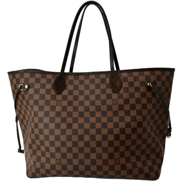 LOUIS VUITTON Neverfull GM Damier Ebene Tote Shoulder Bag Brown