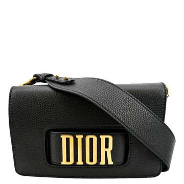 CHRISTIAN DIOR Dio(r)evolution Flap Grained  Shoulder Bag Black