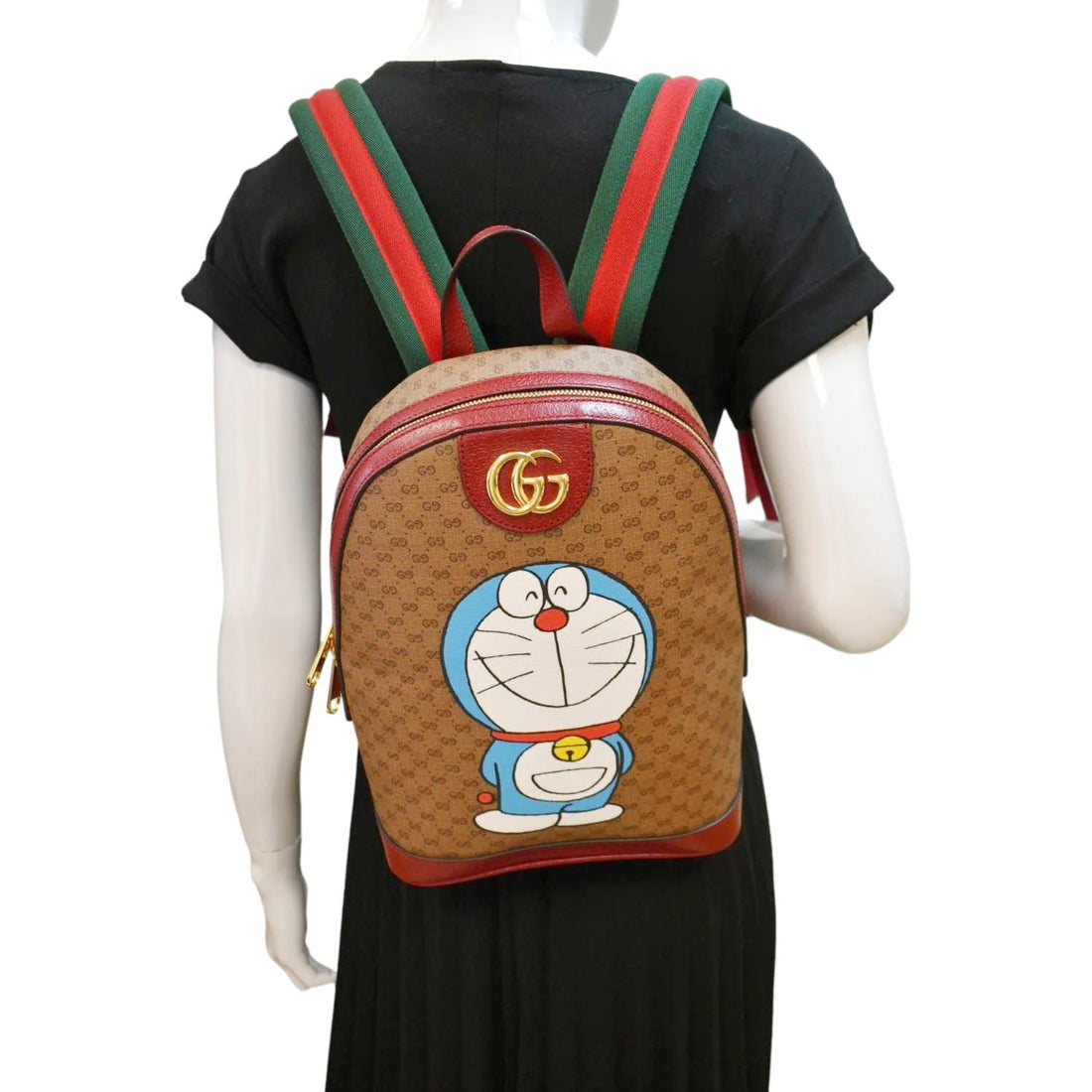GUCCI X Doraemon  GG Supreme Monogram Backpack Beige 647816