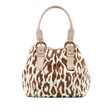 Dior Canvas Leopard Print Saint Tropez Tote