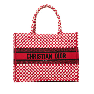 Dior DiorAmour Medium Embroidered Canvas Dots Book Tote