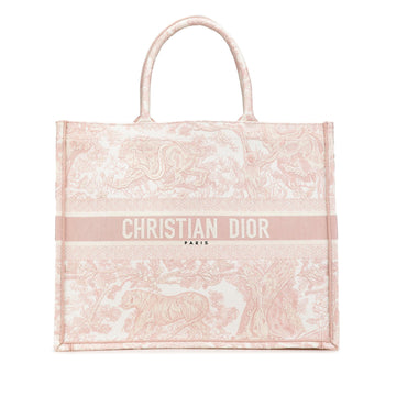 Dior Large Canvas Embroidered Dioriviera Toile De Jouy Book Tote