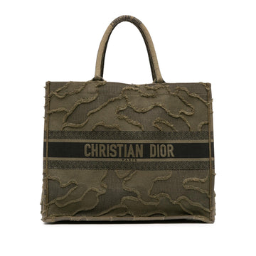 Dior Large Embroidered Canvas Camouflage Book Tote